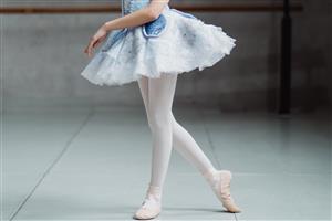 Bottom of ballerina tutu and feet