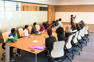 Instructor & Adults in Conference Room